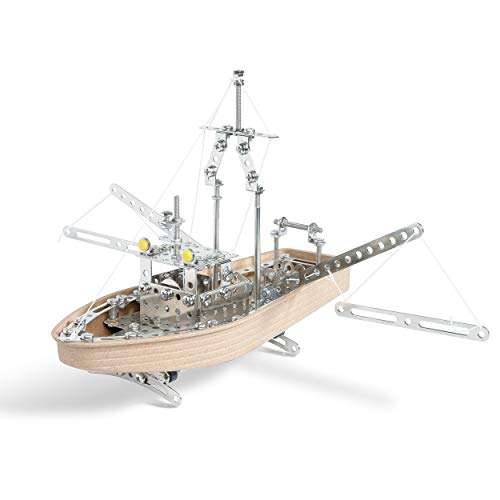 [Prime] Eitech 00020 Modellbaukästen-Metallbaukasten-Boote Set (Konstruktionsspielzeug, 290-teilig)