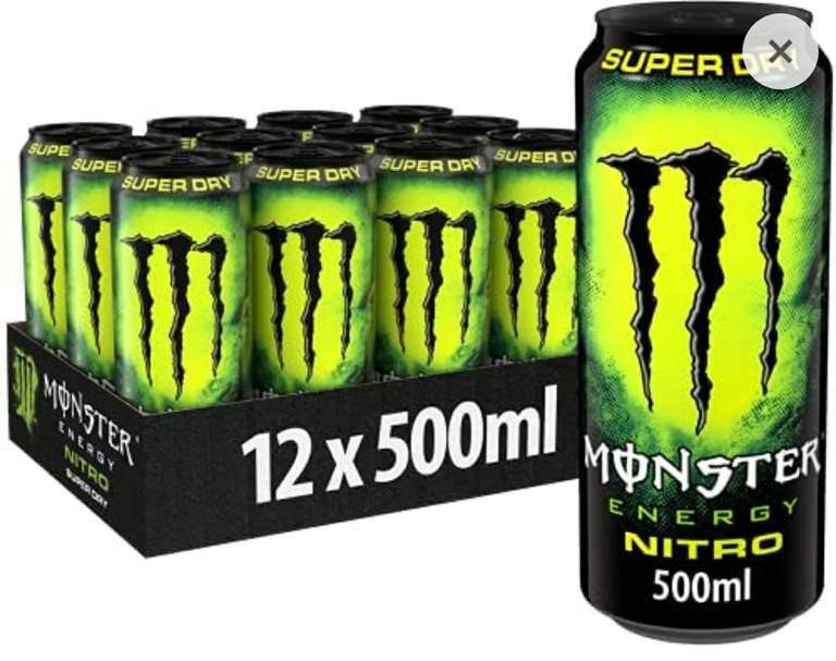 Monster Energy Nitro Super Dry, 12x500 ml, Einweg-Dose (Prime Sparabo)