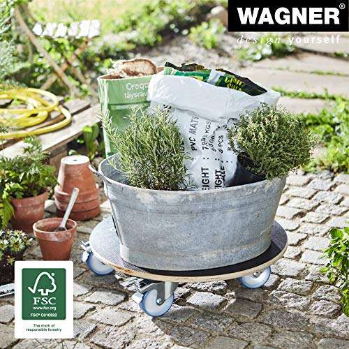 Wagner Pflanzenroller Maxigrip bei Amazon für 49,99€ inkl. Versand | Transporthilfe & Kübelroller I 2 Total-Feststeller I Tragkraft 300 kg I