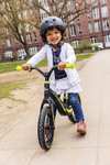 HUDORA Magnesium Kinder Laufrad Air, Schwarz/grün | Ab 3 Jahre | 12 Zoll mit Luftreifen | Für Jungen und Mädchen