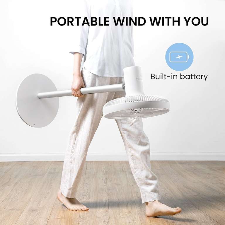 Smartmi Pedestal Fan 3 smarter mobiler Standventilator mit Akku Weiß / Smart MI Xiaomi Ventilator