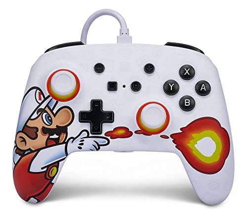 (PRIME) Verbesserter kabelgebundener PowerA-Controller für Nintendo Switch - Fireball Mario