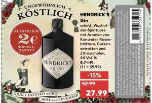 (Lokal SG/NRW?) Hendrick’s Original Gin, 0.7L