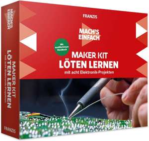 Franzis Mach's einfach - Maker Kit Löten lernen | Bauteile für 8 Projekte | ausführliches Handbuch | ab 14 Jahren