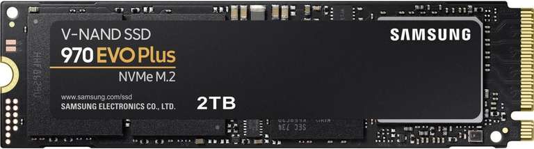 Samsung 970 EVO Plus NVMe M.2 2280 SSD 2TB (PCIe 3.0 x4, 3500/3300 MB/s, TLC, DRAM, 1.2PB TBW)