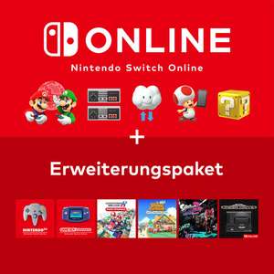 Nintendo Switch Online 12 Monate 14,59 EUR | + Erweiterungspaket 29,29 EUR (mit Zugang zum Booster-Streckenpass von Mario Kart 8 Deluxe)