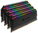 Corsair Dominator Platinum RGB 128GB (4x32GB) DDR4 3600 (PC4-28800) C18 1.35V AMD Optimierter PC Arbeitsspeicher