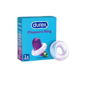 Durex Pleasure Ring - Dehnbarer Penisring aus angenehm weichem Silikon - für ein längeres & härteres Vergnügen, 1 Stück [PRIME/Sparabo]