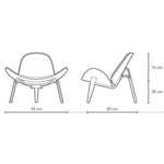 Carl Hansen CH07 Shell Chair, Leder, weißgeölte Eiche, Design: Hans J. Wegner