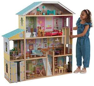 KidKraft Puppenhäuser Sammeldeal(5), z.B. KidKraft Majestic Mansion aus Holz mit Möbeln und Zubehör drei Spielebenen,