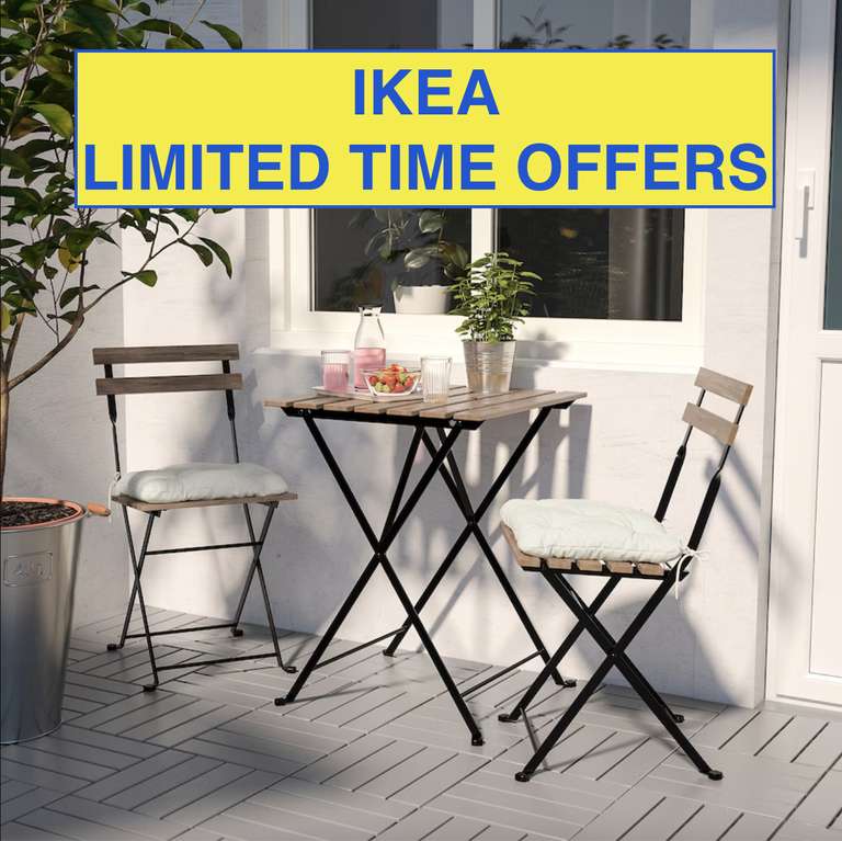 IKEA Limited Time Offers | Balkonmöbel Angebote z.B TÄRNÖ Tisch+2 Stühle Set, VKS-frei mit Click&Collect