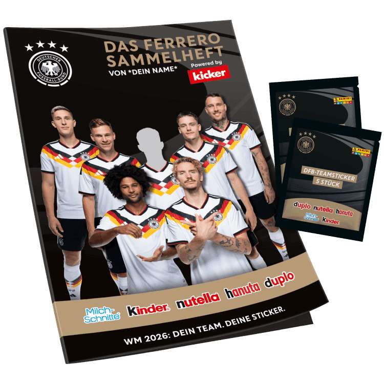 Ferrero Label Sticker Sammelspaß zur WM 2026 – 2 Gratis Sticker-Tüten ab 4 Punkte, bei ...