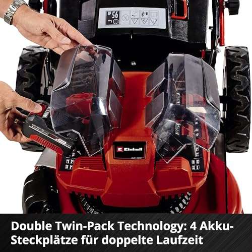 Einhell Akku-Rasenmäher GE-CM 36/47 S HW Li Kit Power X-Change 36 V, inkl. 4x 4,0 Ah + 2x Twincharger