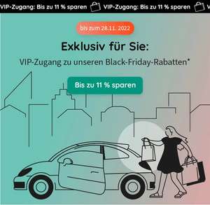 Bis zu 11% auf Mietwagen bei billiger-mietwagen.de (10% im Web, 11% in App)