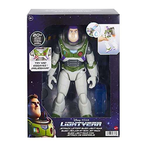 Buzz Lightyear HJJ34 - Disney und Pixar Lightyear Jetpack Liftoff Buzz Lightyear Große ca. 31 cm (Prime)