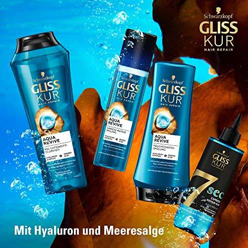[PRIME/Sparabo] Gliss Kur Spülung Aqua Revive (200 ml), Haarspülung bietet eine Extraportion Feuchtigkeit & gesunden Glanz