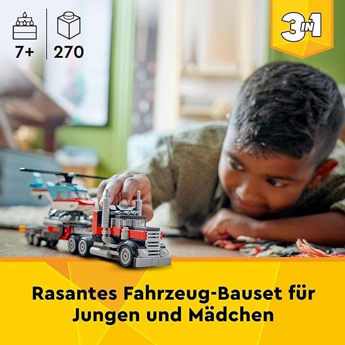 (BESTPREIS) LEGO Creator 31146 Tieflader mit Hubschrauber (MM/Saturn Abholung + 5€ Coupon für den nächsten Einkauf bei Saturn)