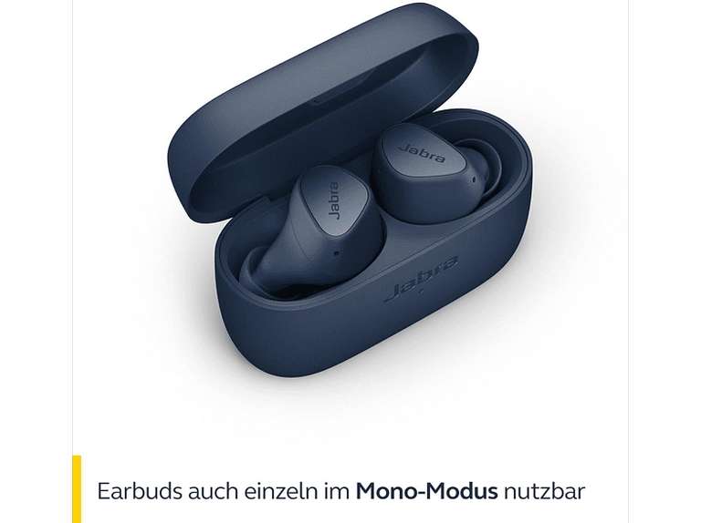 [MM/Saturn/Amazon] JABRA Elite 3, mit Geräuschisolierung, In-ear Kopfhörer Bluetooth Navy