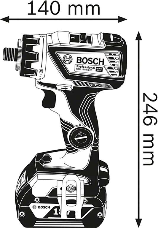Bosch Professional 18V GSR 18V-60 FC (inkl. 4x Aufsätzen, in L-BOXX 136)