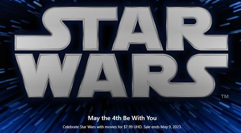 [Microsoft.com] Star Wars 4K digitale Kauffilme - CAD 8 (5,35€) je Film oder Komplettbox Skywalker Saga für CAD 69 (ca. 46€) - nur OV