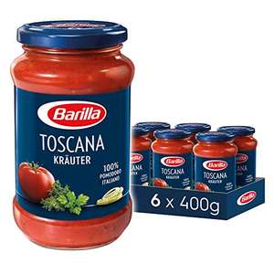 Barilla Pasta Sauce 6x400g, diverse Sorten: Toscana Kräuter, Pomodoro, Neapolitana, etc. [PRIME/Sparabo]