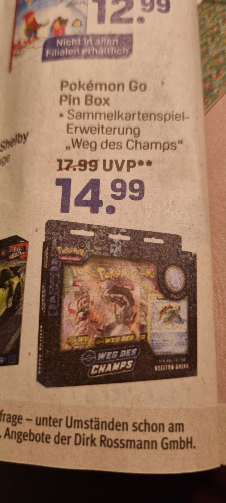 [Rossmann] Pokemon go Weg des Champs Pin-Kollektion - Keelton-Arena Deutsch