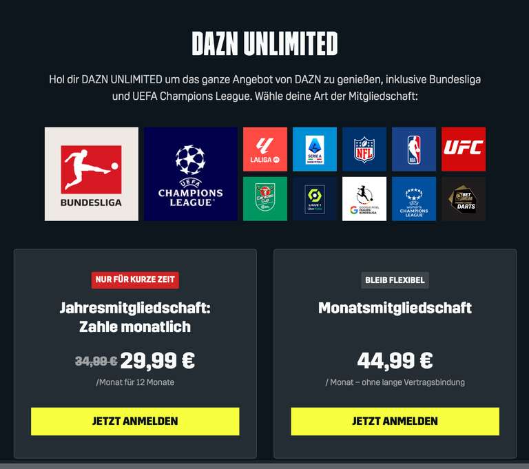 [Shoop] DAZN Unlimited für effektiv 17,49€/Monat (Neukunden)