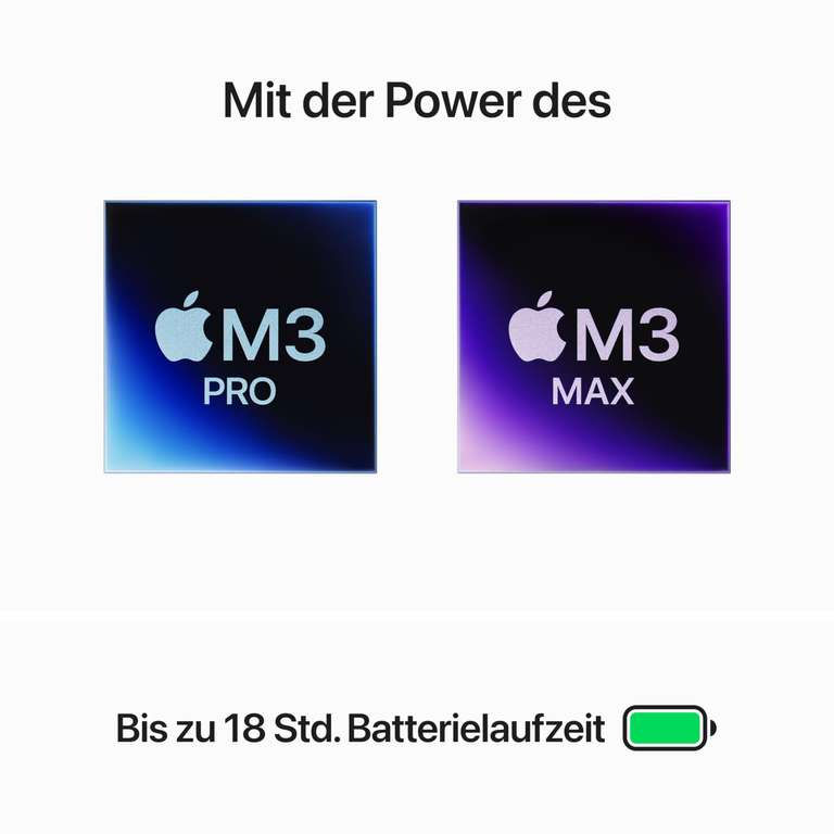 Apple MacBook Pro 14" (Schwarz) M3 Pro, 11‑Core CPU, 14‑Core GPU, 512 GB SSD, 36 GB RAM