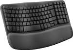LOGITECH Wave Keys ergonomisch, Bluetooth, Tastatur, kabellos, Graphite