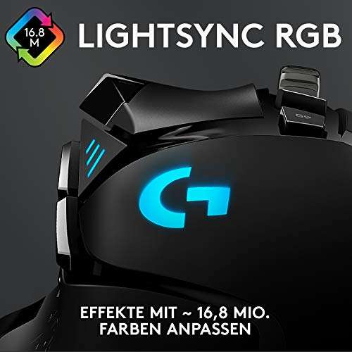 Logitech G502 HERO High-Performance Gaming-Maus mit HERO 25K DPI optischem Sensor, schwarz