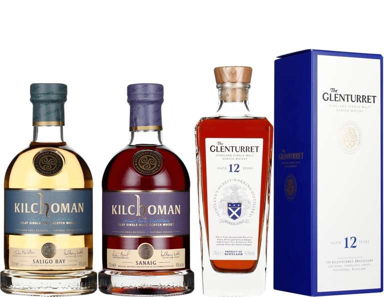 Whisky-Übersicht 169: z.B. Kilchoman Saligo Bay & Sanaig [Kombideal] für 86,90€, Glenturret 12 Highland Single Malt für 53,90€ inkl. Versand