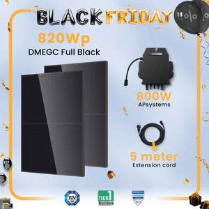 Black Friday Angebot / Balkonkraftwerk 820W DMEGC Full Black Module