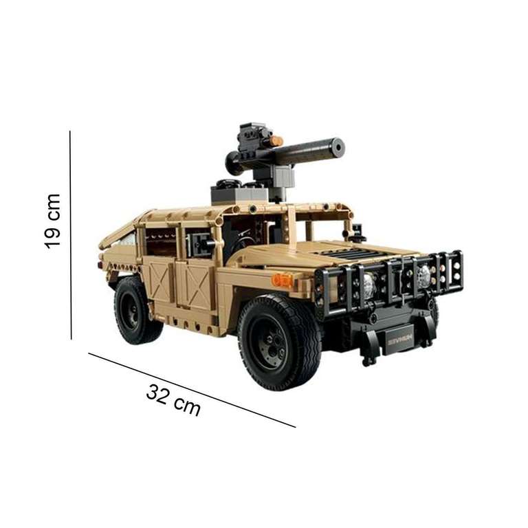 [Klemmbausteine] CaDA C51202W - Technik Modell Humvee Off Roader | 628 Teile | App-gesteuert oder per Fernbedienung | Maßstab 1:14 [Ebay]
