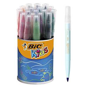 [Amazon Prime] BIC Kids Fasermaler Visaquarelle – Pinsel-Fasermaler mit flexibler Pinselspitze - ab 5 Jahren – 18 Stifte leuchtende Farben