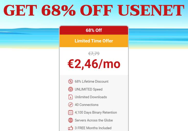 [Usenet] SunnyUsenet Unlimited - 4100 Tage Retention