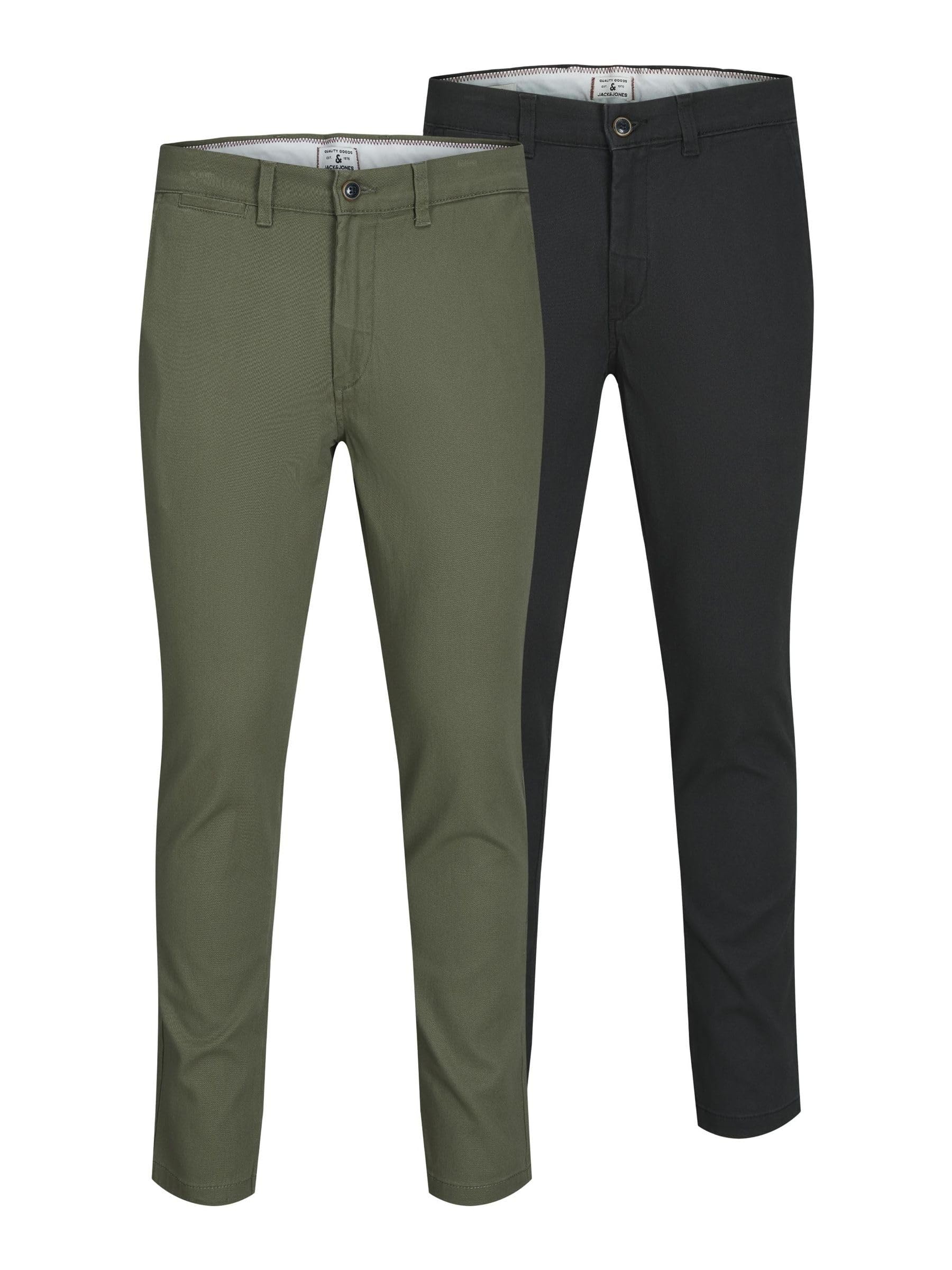 JACK & JONES Male Chino Hose 2er-Pack Slim Fit Chino Hose - Alle Größen - Prime