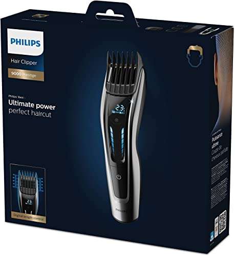 Philips Series 9000 Haarschneider mit 400 Längeneinstellungen, langlebigen Titaniumklingen & digitaler Touch-Steuerung (Modell HC9450/20)