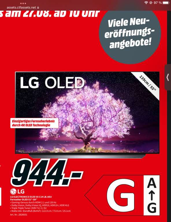 LG OLED 55C14 [Media Markt Neuss]