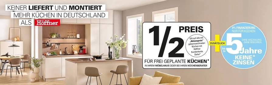 Möbelrabatt 10% über CB + 50% Küchenaktion ab 1.500€ bei XXXLutz – jetzt at XXXLutz