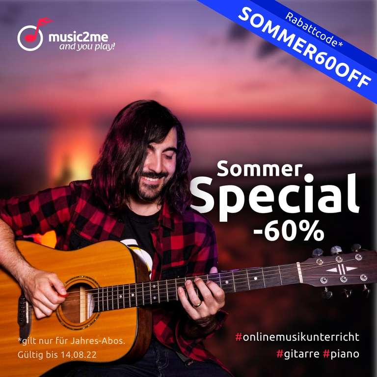 Music2Me Gutschein 60% auf‘s Jahresabo für ehemalige Kunden und Familie/Freunde einlösbar