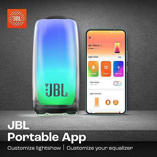 JBL Pulse 5 Bluetooth Lautsprecher Schwarz mit Lichtshow 12 Stunden Spielzeit IP67 / CB 151,19€