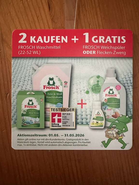 Frosch 2+1 Aktion: GRATIS 1x Weichspler bei DM  2 kaufen, 1 gratis |  mydealz
