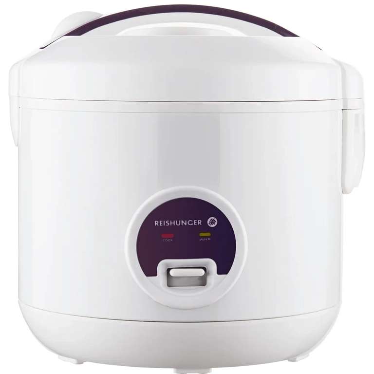 Reishunger Reiskocher, elektrisch (500W, 1,2 Liter) für 4 Personen, Warmhaltefunktion, Weiß