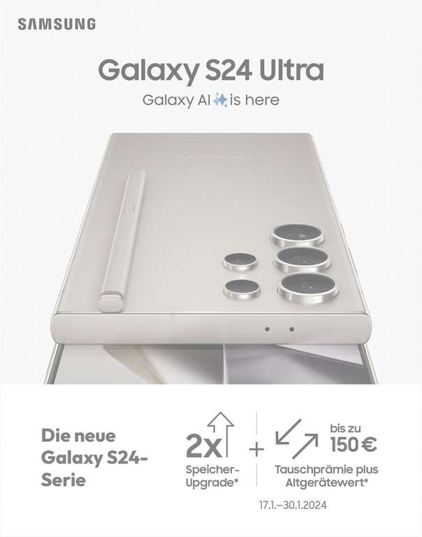 (Sparhandy) Samsung Galaxy S24 / S24+ / S24 Ultra [mit Vertrag]
