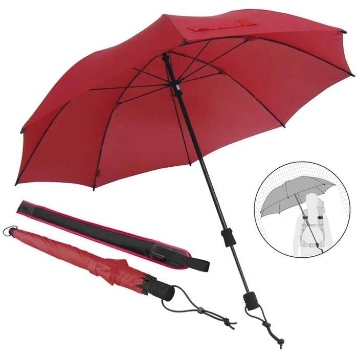 Euroschirm Swing handsfree Regenschirm in marine oder rot, Ø 114cm, Länge 76 - 110cm