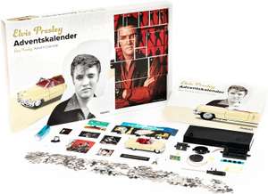 FRANZIS 55120 - Elvis Presley Adventskalender inkl. Cadillac Eldorado Metallmodell im Maßstab 1:37, Soundmodul und 52-seitigem Begleitbuch