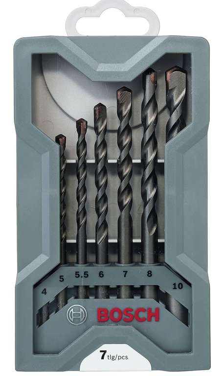 Bosch Professional 7-teiliges CYL-3 Betonbohrer Set (für Beton, 4/5/5,5/7/8/10 mm, Zubehör Schlagbohrmaschine) Set, PRIME