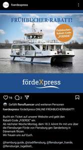 [Flensburg / Dänemark] FördeXpress Frühbucherrabatt
