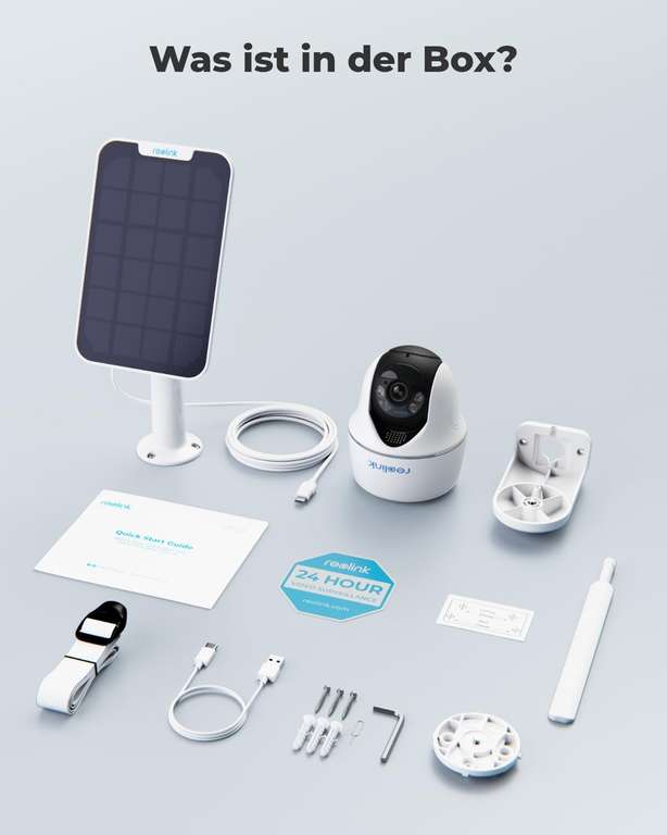 Reolink Go PT Plus inkl. Solarpanel + 32GB SD Karte. Autarke Überwachungskamera abseits von Strom und Internet; 5MP, Personen/Tiererkennung