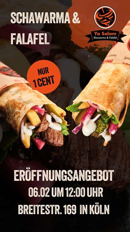 Lokal Köln: 1 Cent Falafel /Shawarma